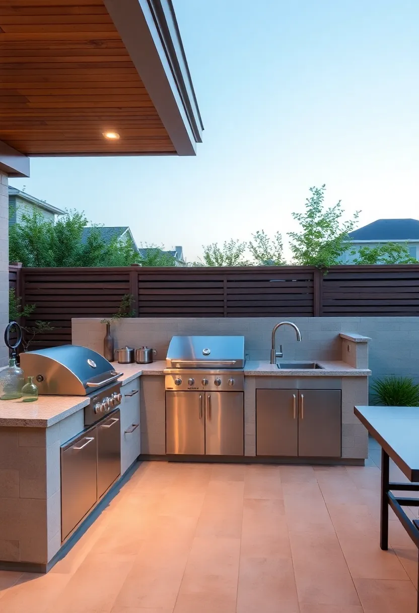 Imagine a Sleek BBQ Station Integrated into Your Patio for Ultimate Grilling Convenience