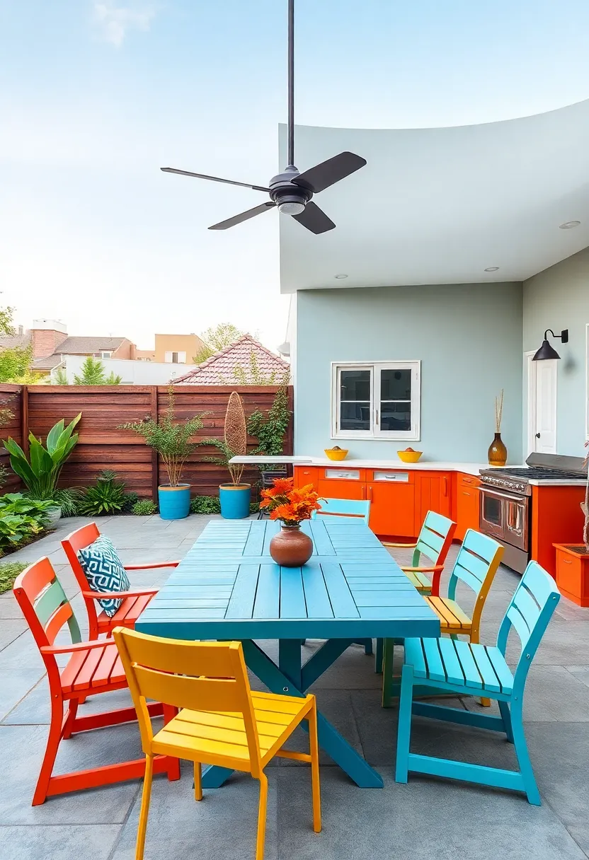 Unleash the Power of Colorful Furniture in Your Outdoor Dining Area