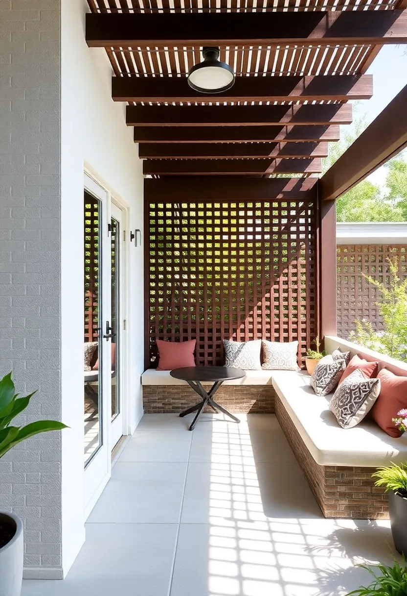 Built-in ⁤Seating: Integrate lattice ⁣into built-in benches or seating areas, ⁢providing a comfortable spot ‌to unwind while staying shaded