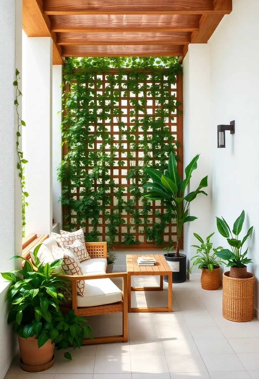 Climbing Plants Paradise:​ Incorporate climbing plants like ivy or jasmine that can​ weave through ⁣the lattice, ⁣creating a ​natural green curtain