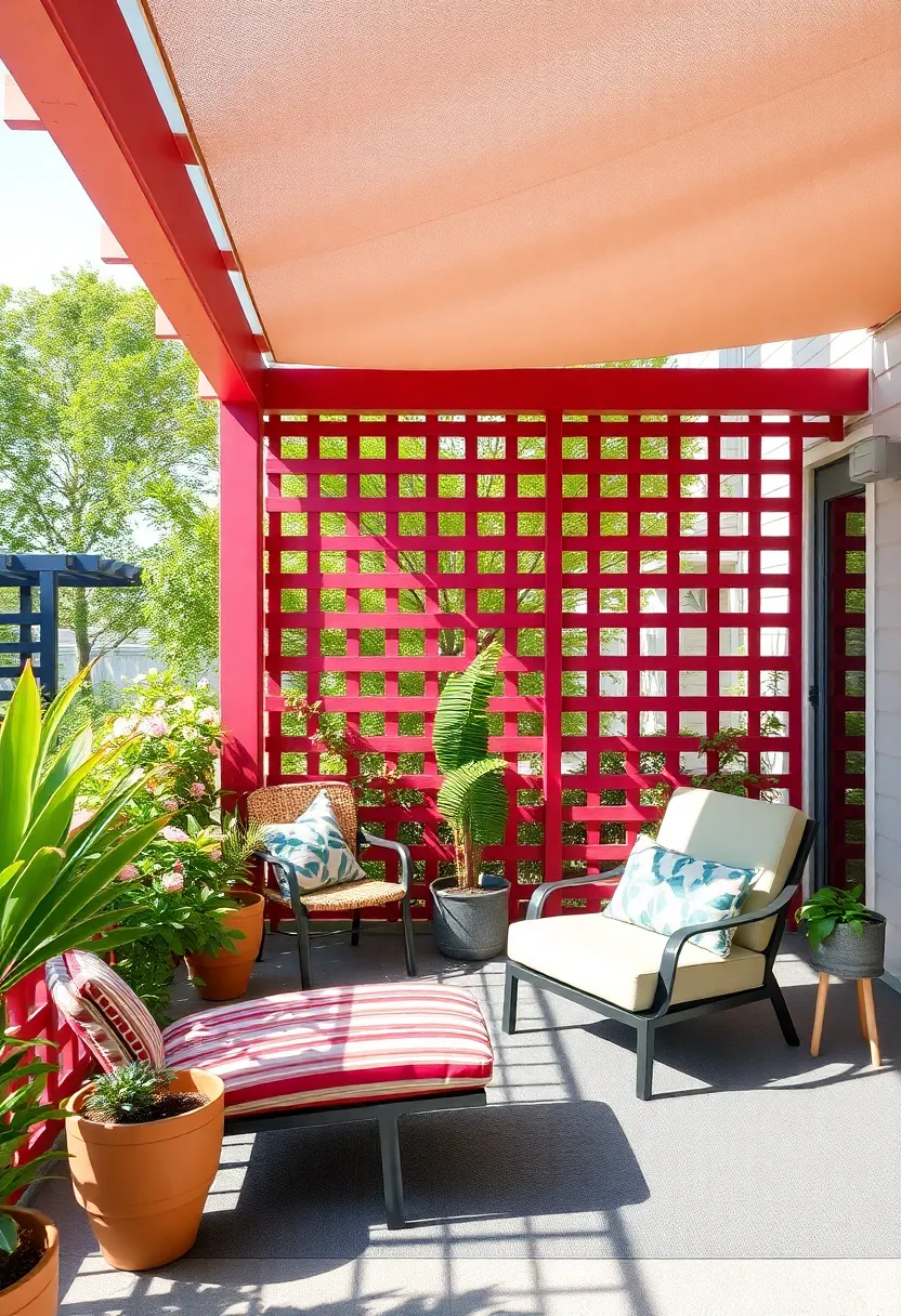 Colorful canvas: Paint your ⁤lattice ⁣screens with vibrant hues to reflect your personality and enhance the aesthetic charm of your patio
