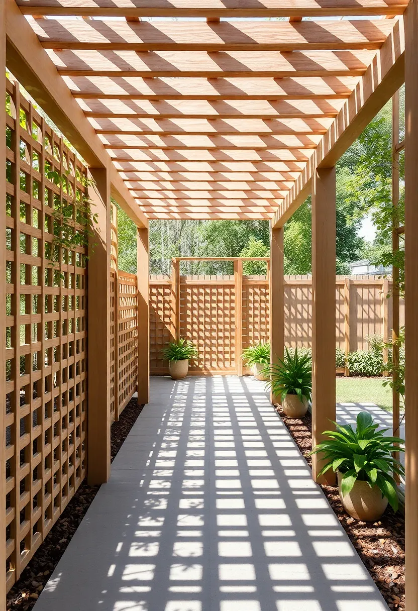 lattice Walkway: Build ⁤a lattice-topped walkway leading⁣ to your patio, offering a unique entrance while providing partial shade