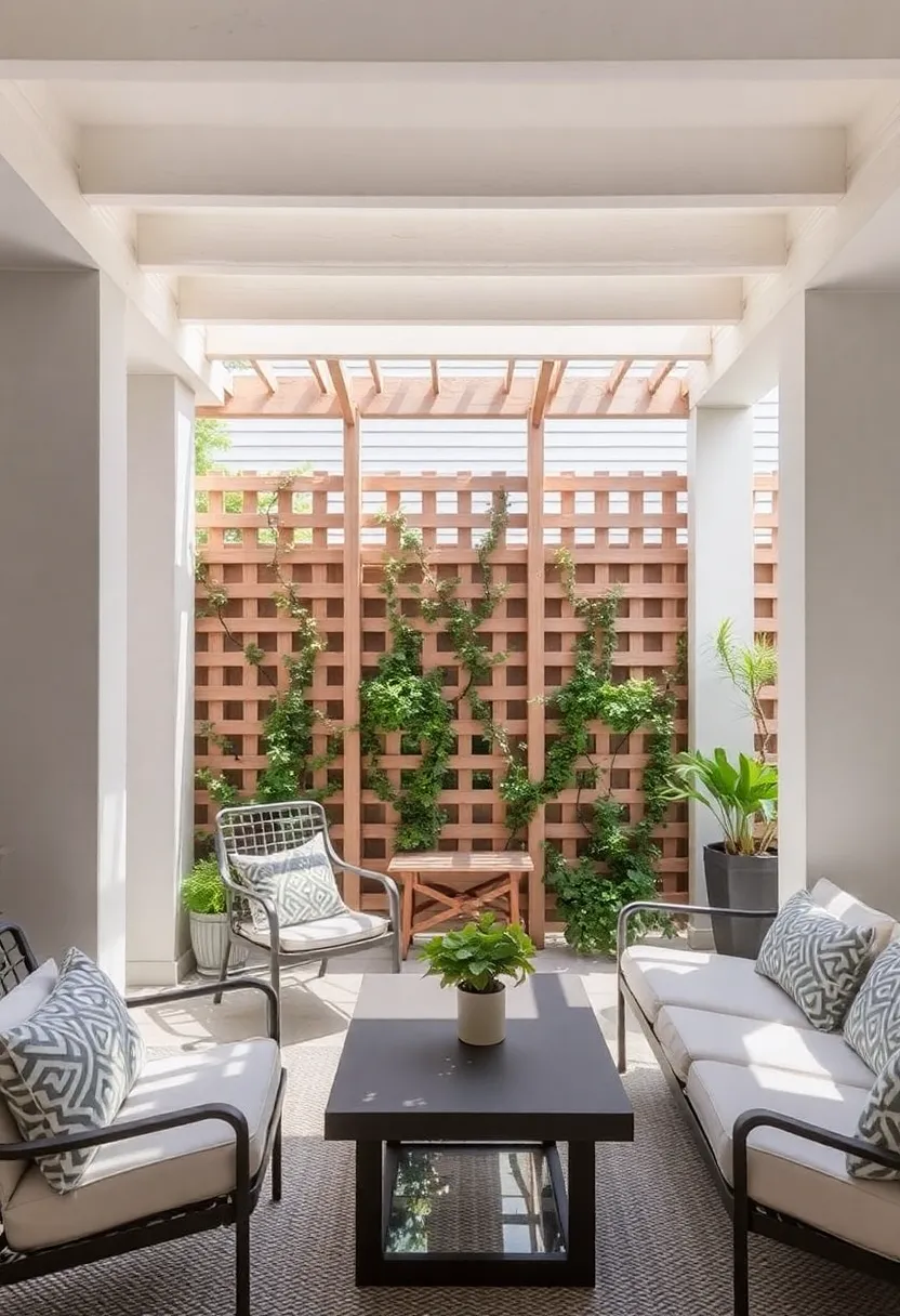 Transform Your Space: Use vertical lattice screens to create an intimate‍ nook on your ​patio, adding ⁢both​ shade and style