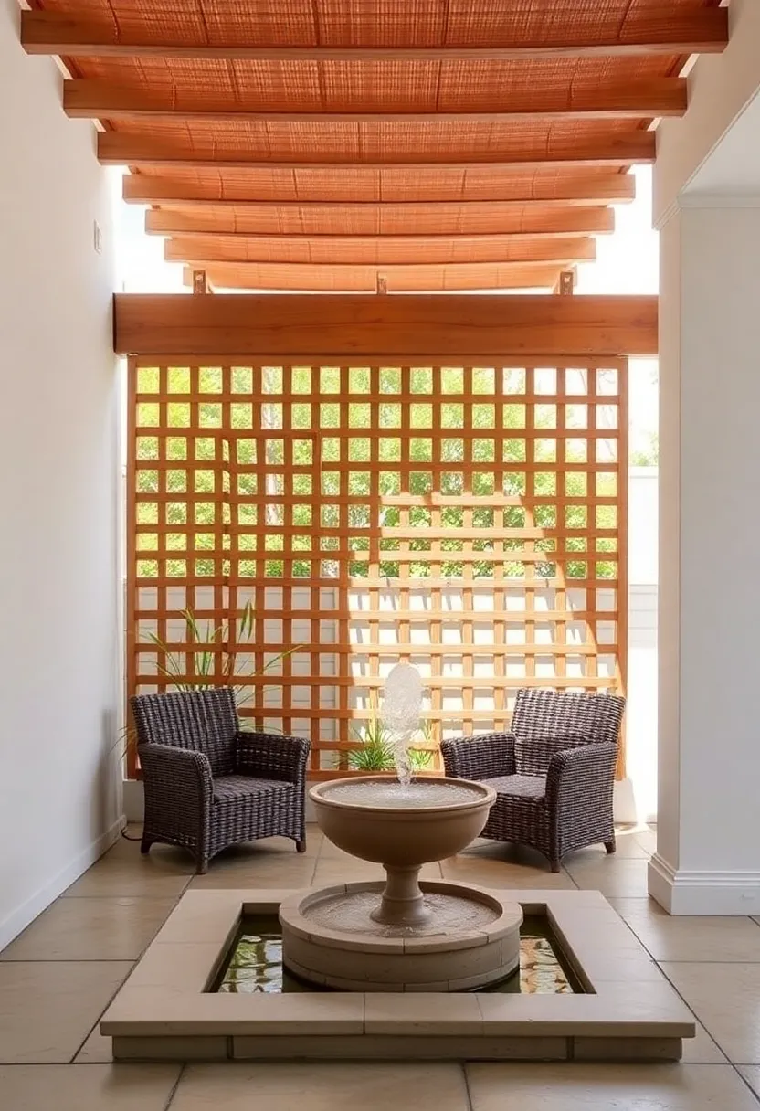 Water Feature Layer: install a‍ small water fountain ⁣near the ⁤lattice, enhancing ​relaxation ‌with soothing sounds while enjoying the shade