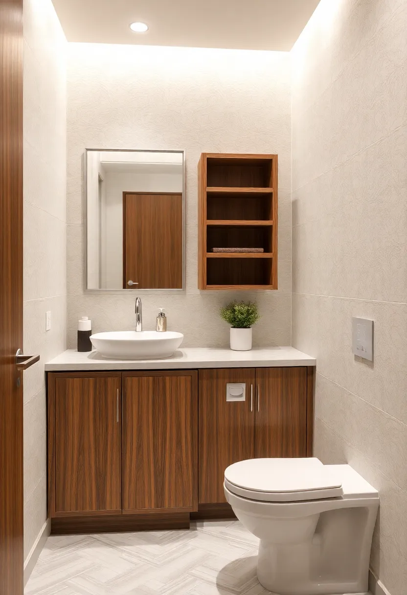 Mixing Textures: Combining Wood, Metals, and⁢ Fabrics in Powder ⁤Room Design