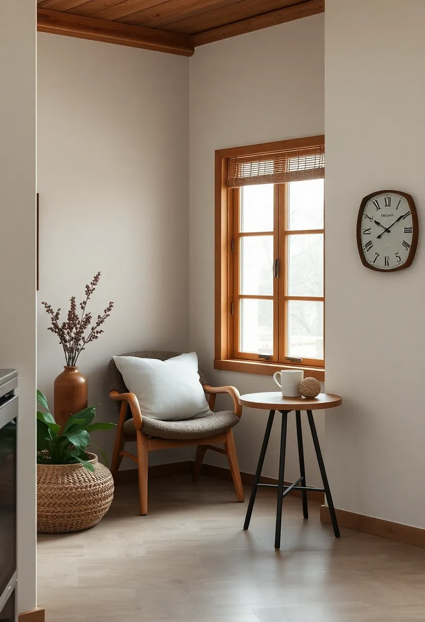 Cozy Nooks: Create a reading or coffee corner with a comfortable chair and side table for quiet moments