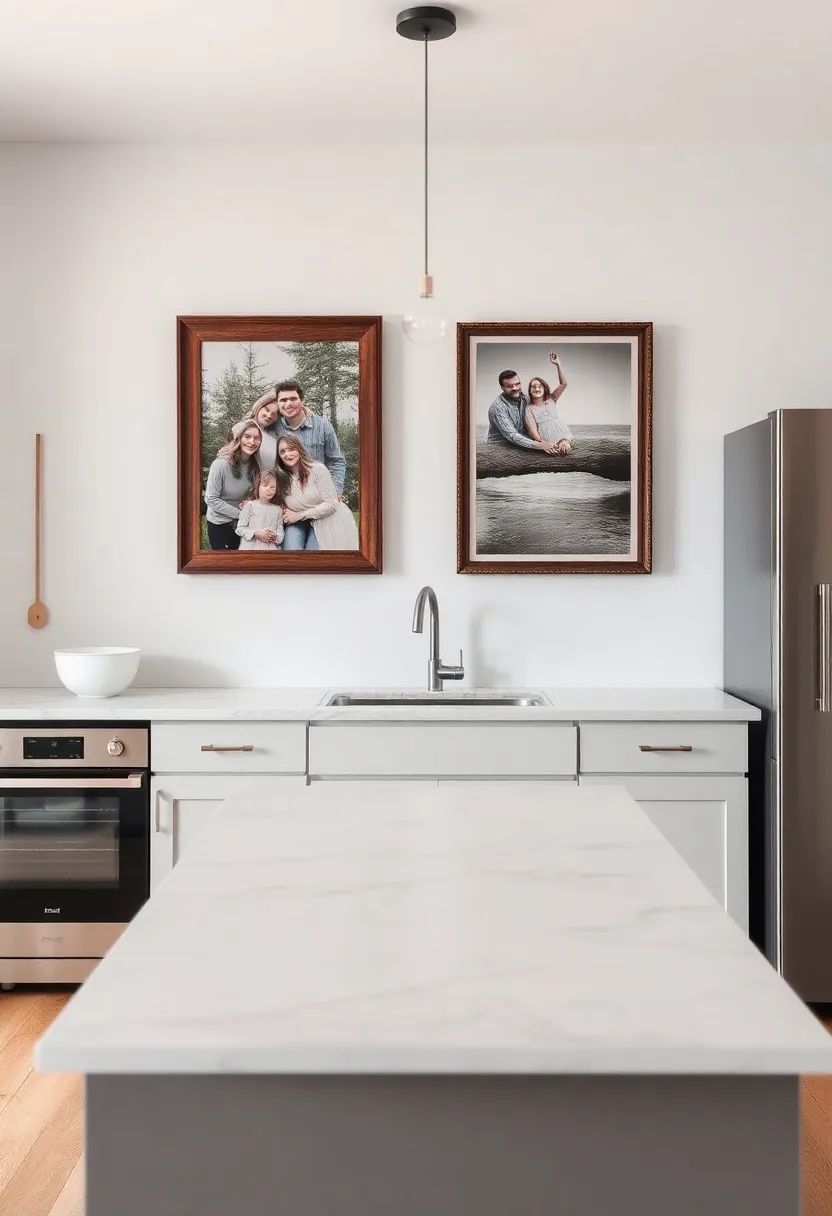 Family Photos: Hang framed photographs of family memories to create a personal connection within the space