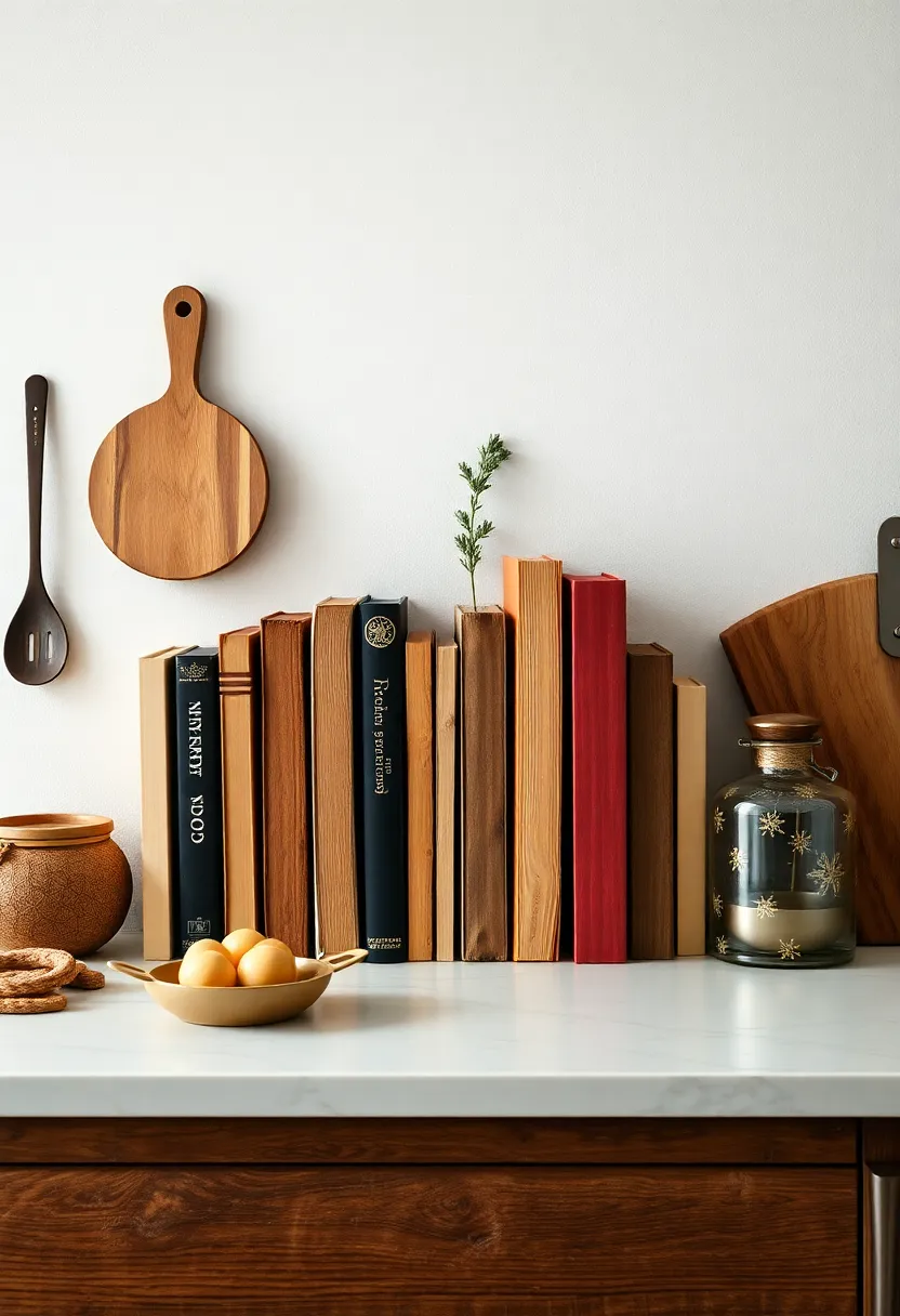 Showcasing Culinary Books⁢ for a Rustic and Educational Touch