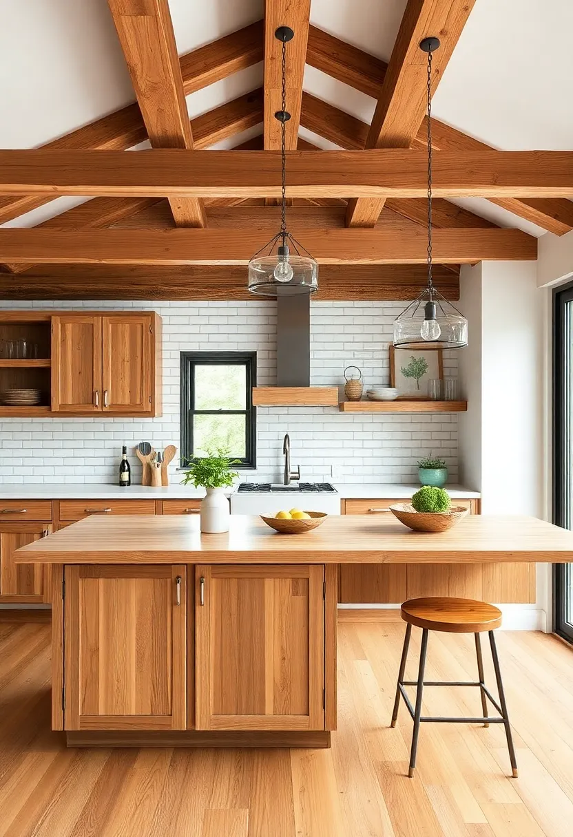 Reclaimed Wood Accents: Use reclaimed wood for beams, countertops, or accent pieces to introduce history and sustainability