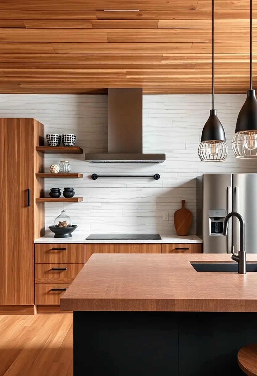 Steel and Wood mix: Balance the warmth of wood with sleek metal accents for a modern rustic fusion
