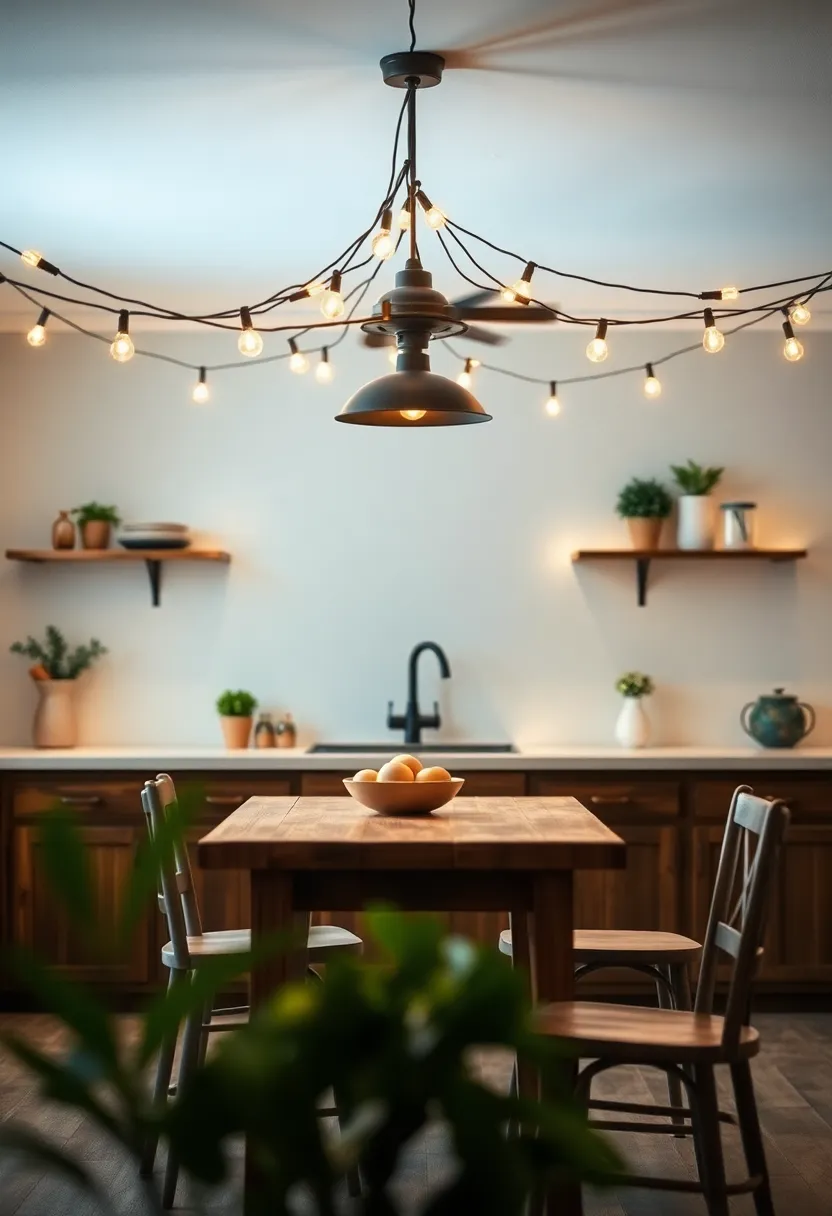 Twinkling String Lights: A Playful Addition‍ to Rustic Spaces