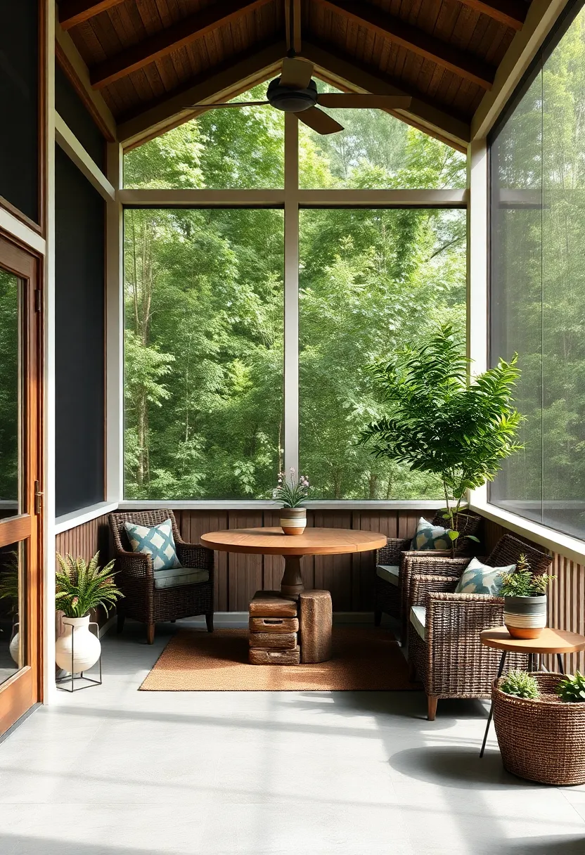 Embracing Nature In Your Home With A Rustic Screened Porch Retreat