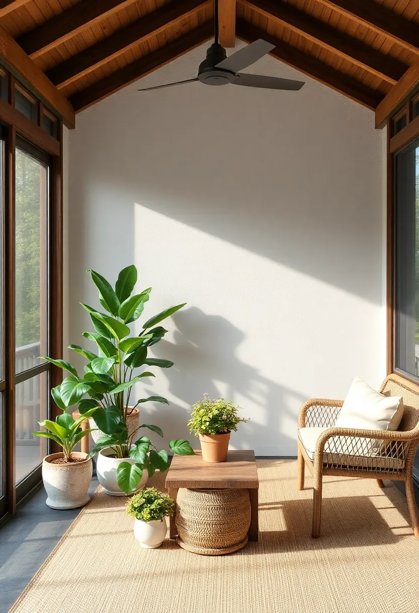 Incorporating Indoor Plants To Enhance Your Rustic Screened Porch