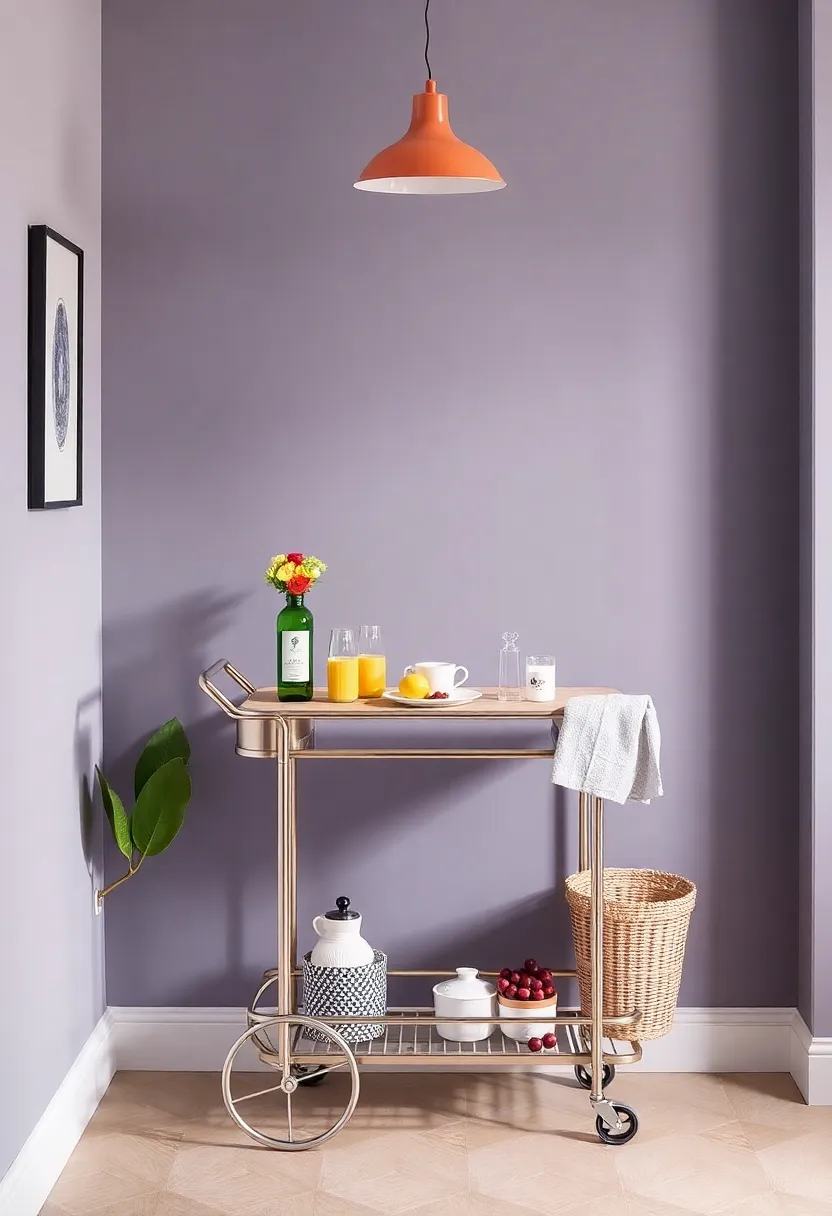 Colorful Bar cart: ​Utilize a stylish bar cart​ nearby for ⁢easy access to breakfast essentials and a ⁤touch ⁢of ‌flair to⁤ your kitchen