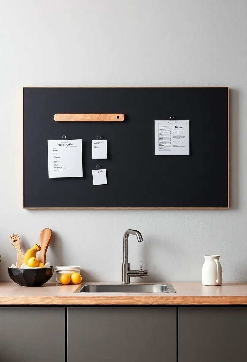 DIY Magnetic board: Craft a DIY magnetic board to hold recipes, notes, or grocery lists while serving as a stylish focal point