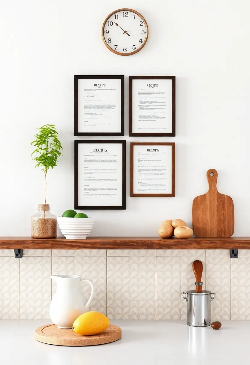Framed Recipe Art: Print and frame your favorite family recipes to create a personalized art gallery that celebrates your culinary heritage