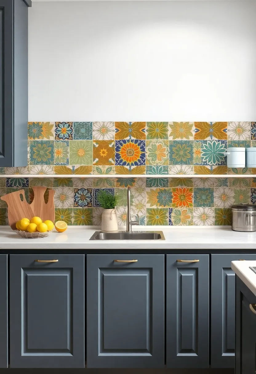 Kiln-Fired Tiles as Art: Display beautifully designed tiles as wall art, adding a unique and colorful touch to your kitchen
