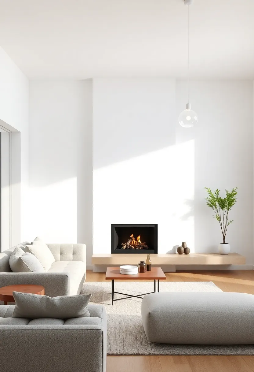 The​ Allure of Minimalist Fireplaces in Compact Living Rooms