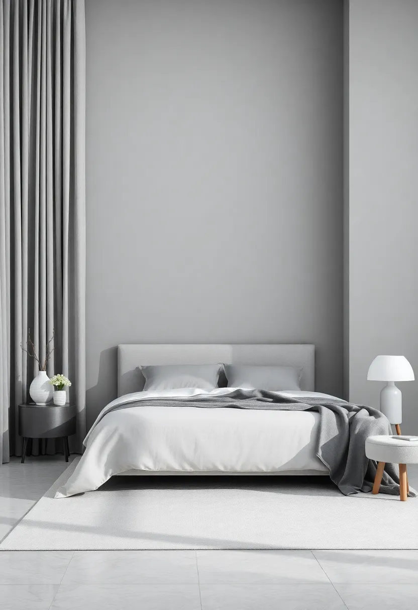 The Serene Allure of Gray and Silver in Bedroom Design