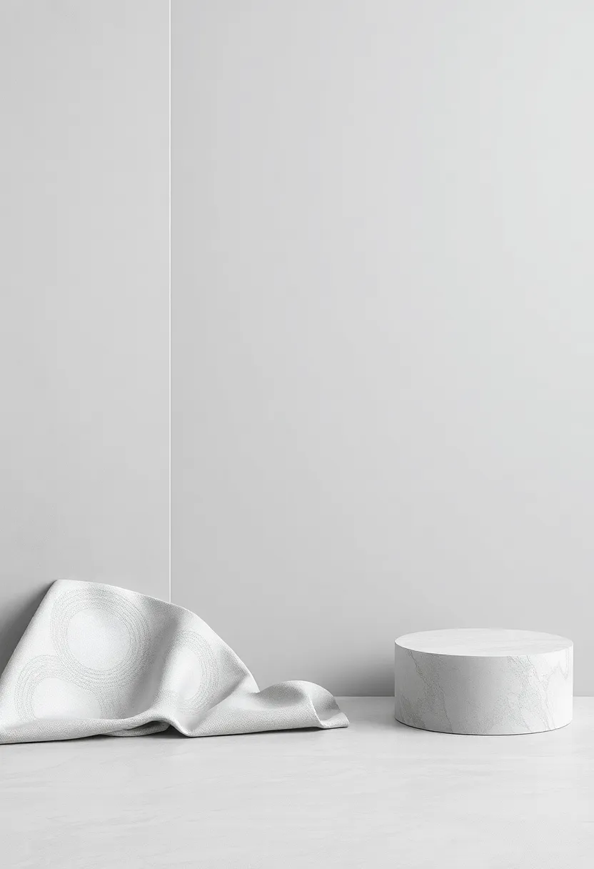 Fusing Textures: Incorporating Fabrics and Materials in gray and Silver