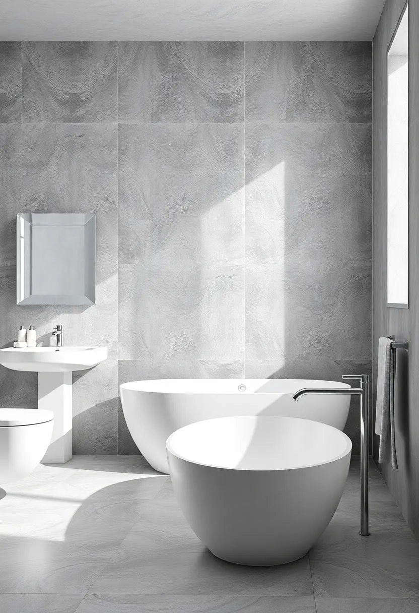 Breathtaking Bathroom Ideas Infused with Cool Gray and Silver Hues