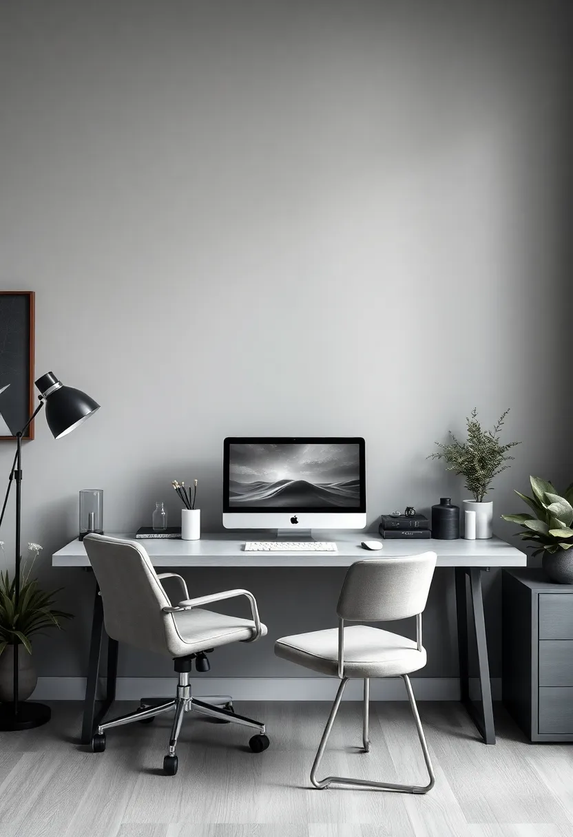 Creating a Stylish Home Office with Gray and Silver Aesthetics