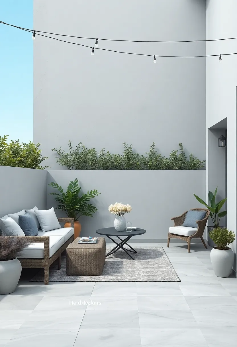 Outdoor Living Spaces Enhanced by Graceful Gray and Silver Elements