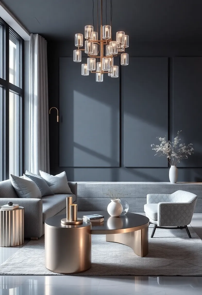 Glamorous Lighting Choices to Highlight Gray and Silver Decor