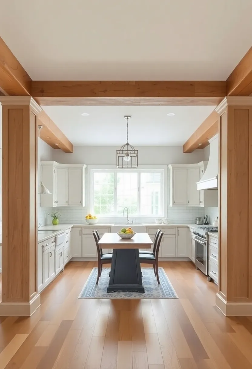 20) beams and Columns: Exposed beams or columns add structural interest and reinforce the traditional feel with a nod to old-world craftsmanship