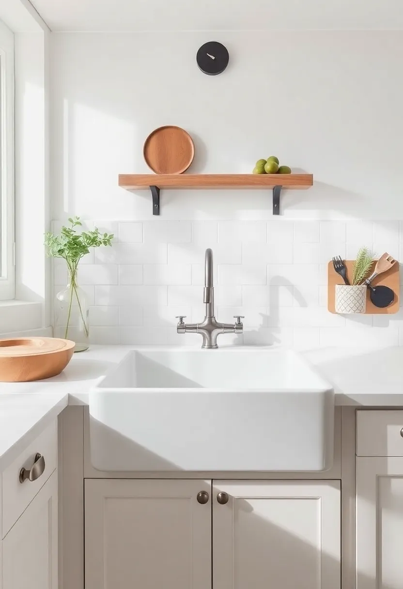 2) Farmhouse Sink: This iconic sink style merges practicality with charm, making it a centerpiece that’s as functional as it is beautiful