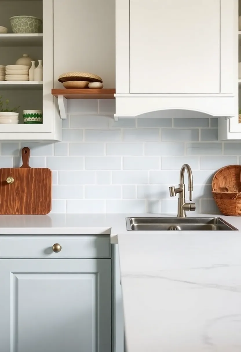 3) Vintage Hardware: Antique or reproduction knobs and pulls add a touch of authenticity and history, enhancing the overall aesthetic of the kitchen