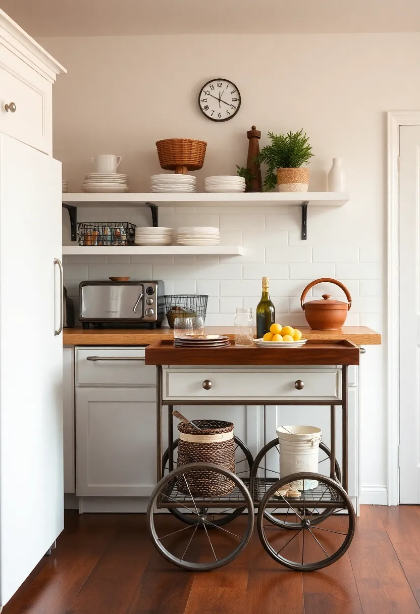 Antique Serving Carts: roll out hospitality with an antique serving cart that invites friends and family to enjoy treats and drinks in style