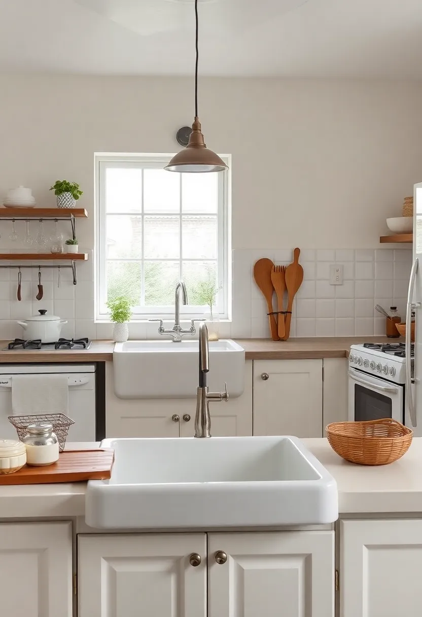 The Charm of White Enamel sinks: Embrace nostalgia with a classic farmhouse sink that transforms any kitchen into a cozy haven of culinary delights