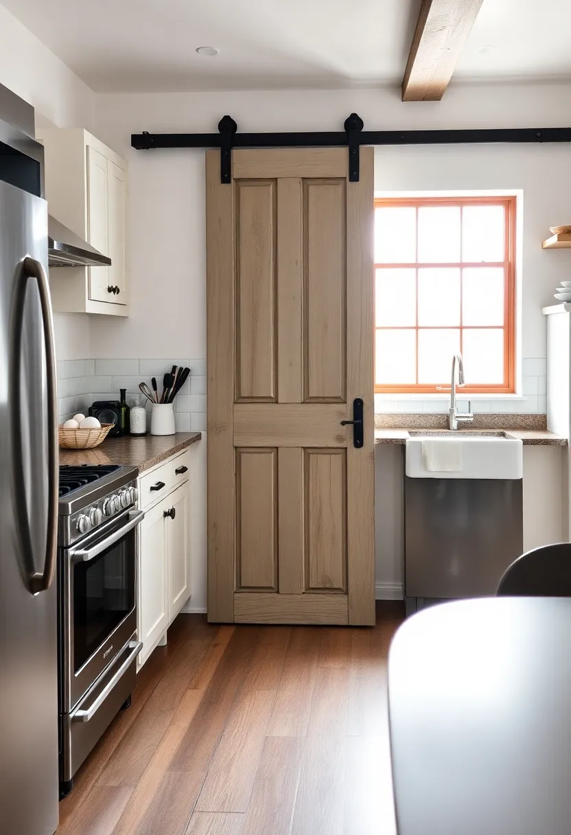 Classic Pantry Doors: A sliding barn door or a vintage-style pantry door can add character while providing practical storage solutions