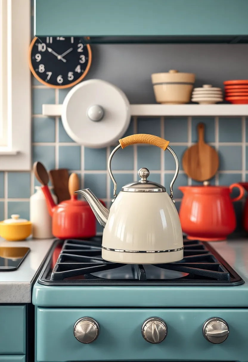 Retro Tea Kettles: Enjoy the timeless appeal of a vintage-style tea kettle, adding charm and a splash of color to your stovetop