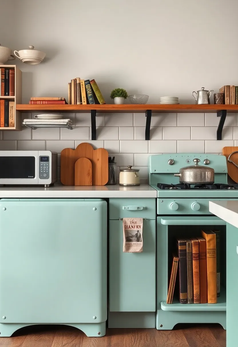 Vintage Cookbooks: Fill your kitchen with beautiful, worn cookbooks that not only inspire your culinary adventures but also serve as decorative accents