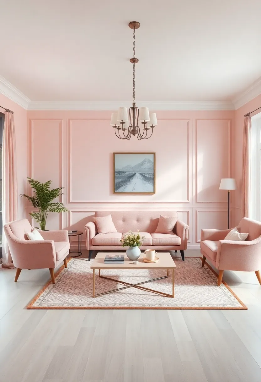 The Warm Embrace of Light Pink Accents in Vintage designs