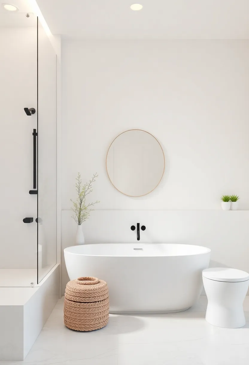 Embrace Minimalism with Sleek Designs and Neutral Tones for a Serene Bathroom Vibe