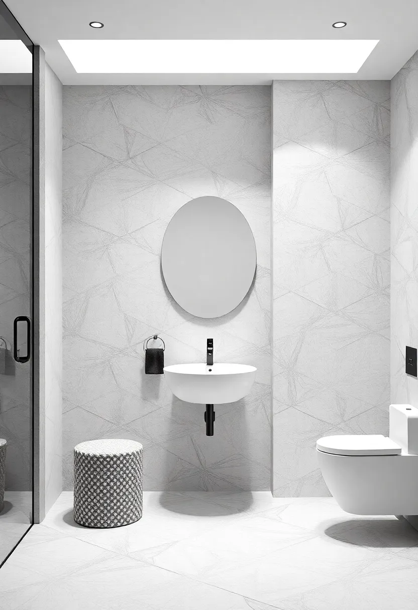 Utilize Geometric Shapes ⁣and Subtle Patterns ‍for ​a Contemporary Bathroom ⁤Experience