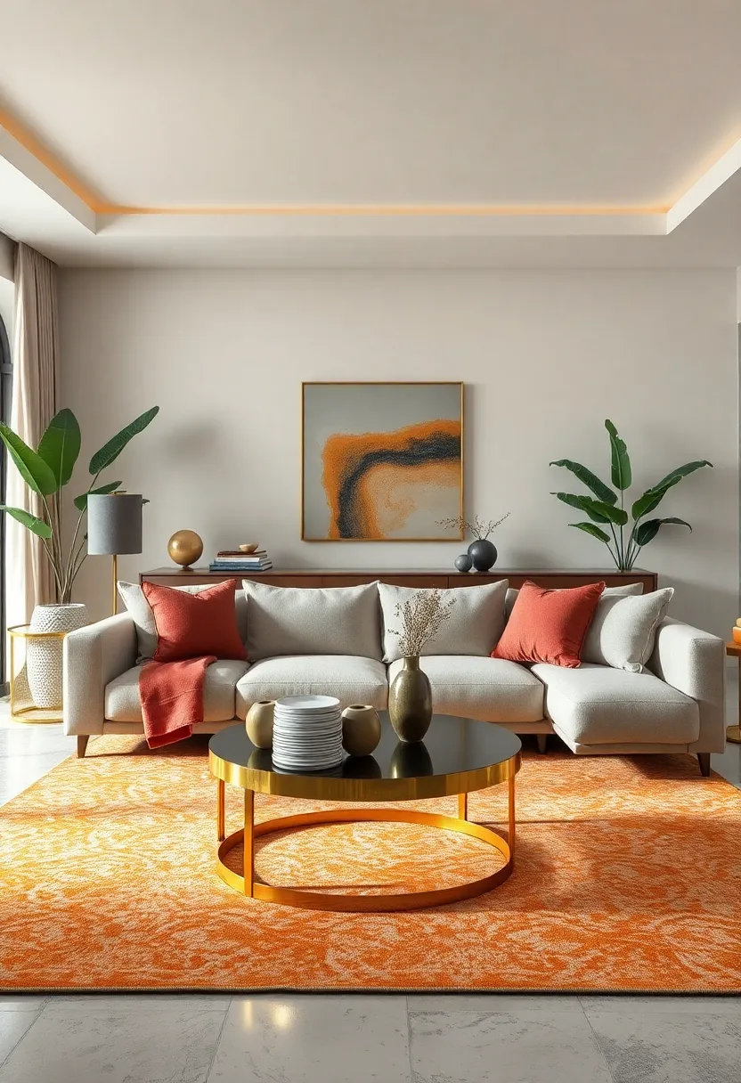 Embrace subtle sophistication with gold-accented coffee tables that introduce just the right amount of shimmer to your living room