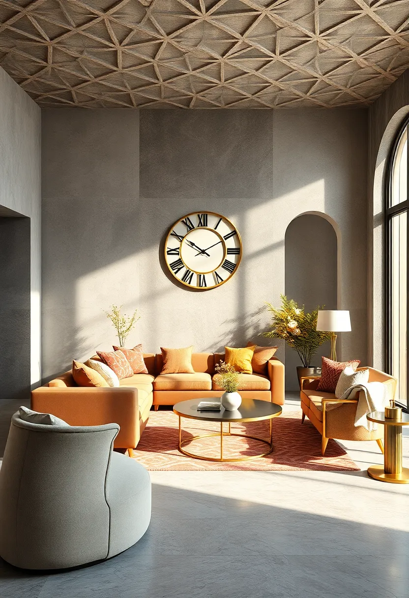 Use gold-trimmed photo frames showcasing personal moments to personalize your stylish living space