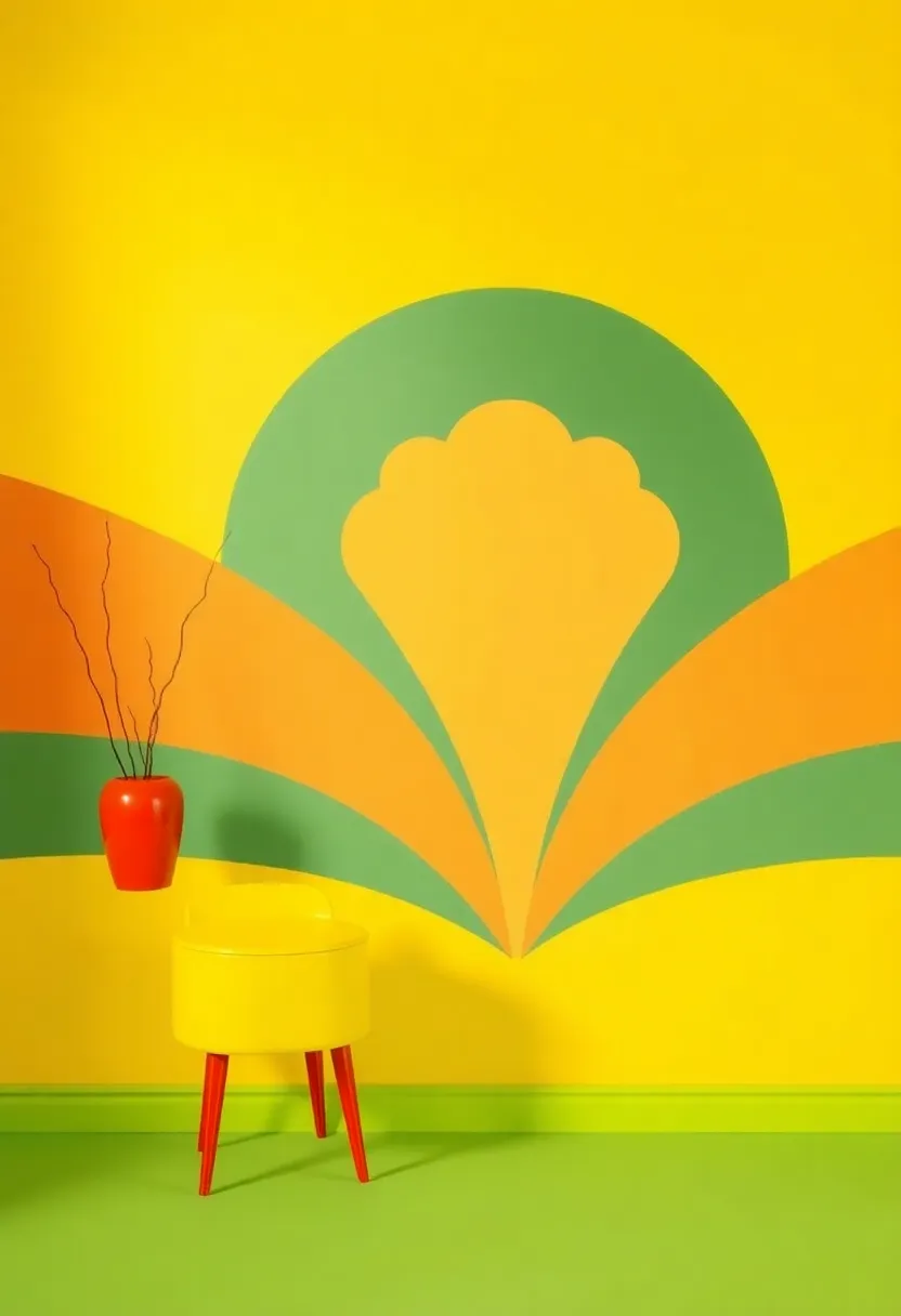 Artistic accent walls: Create an eye-catching accent wall using bold paint colors or wall decals that reflect the geometric designs popular in the Art Deco movement