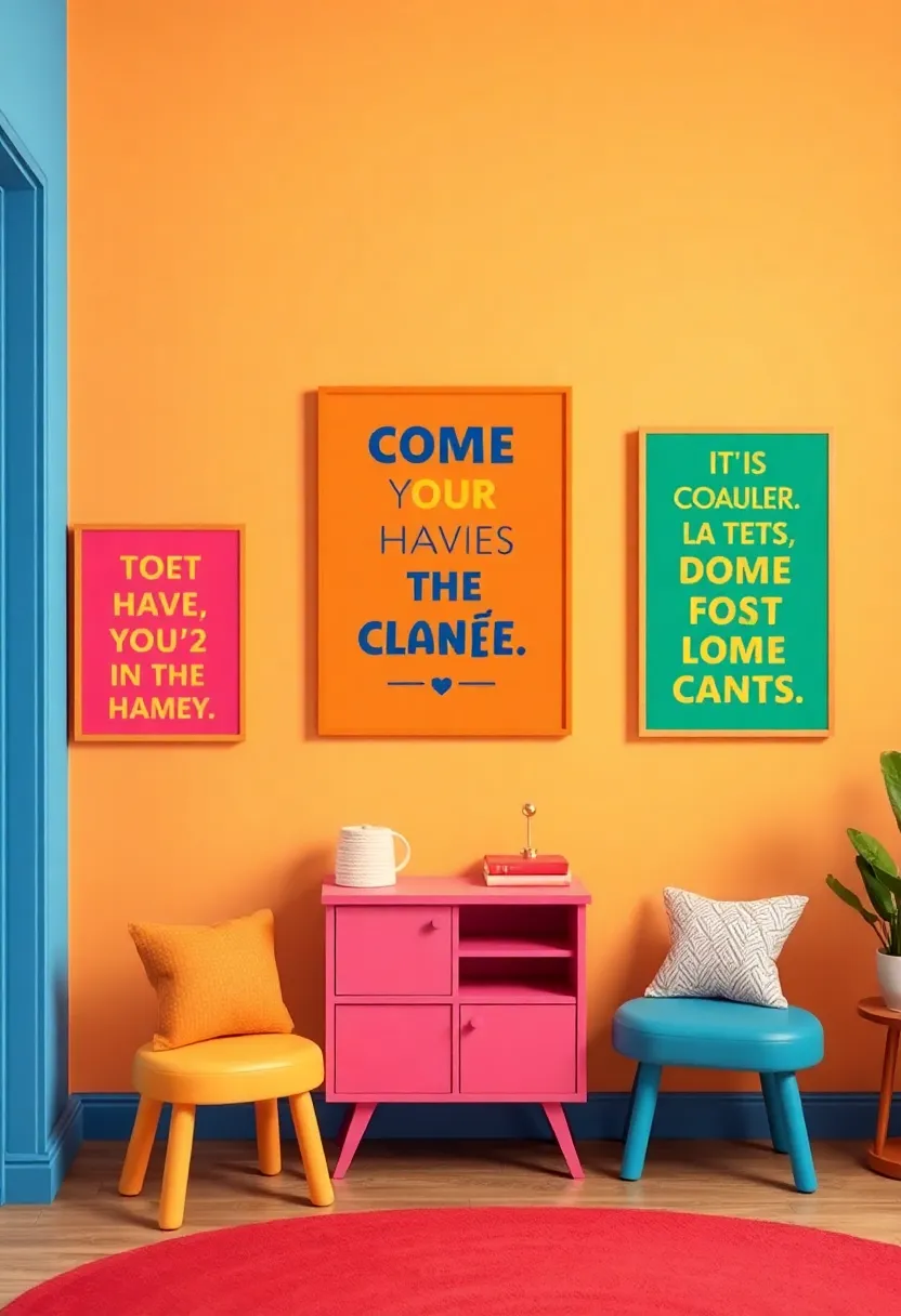 Customized Name Wall Art: personalize your child's space with vibrant name art that uses Art Deco fonts and colors to make it uniquely theirs