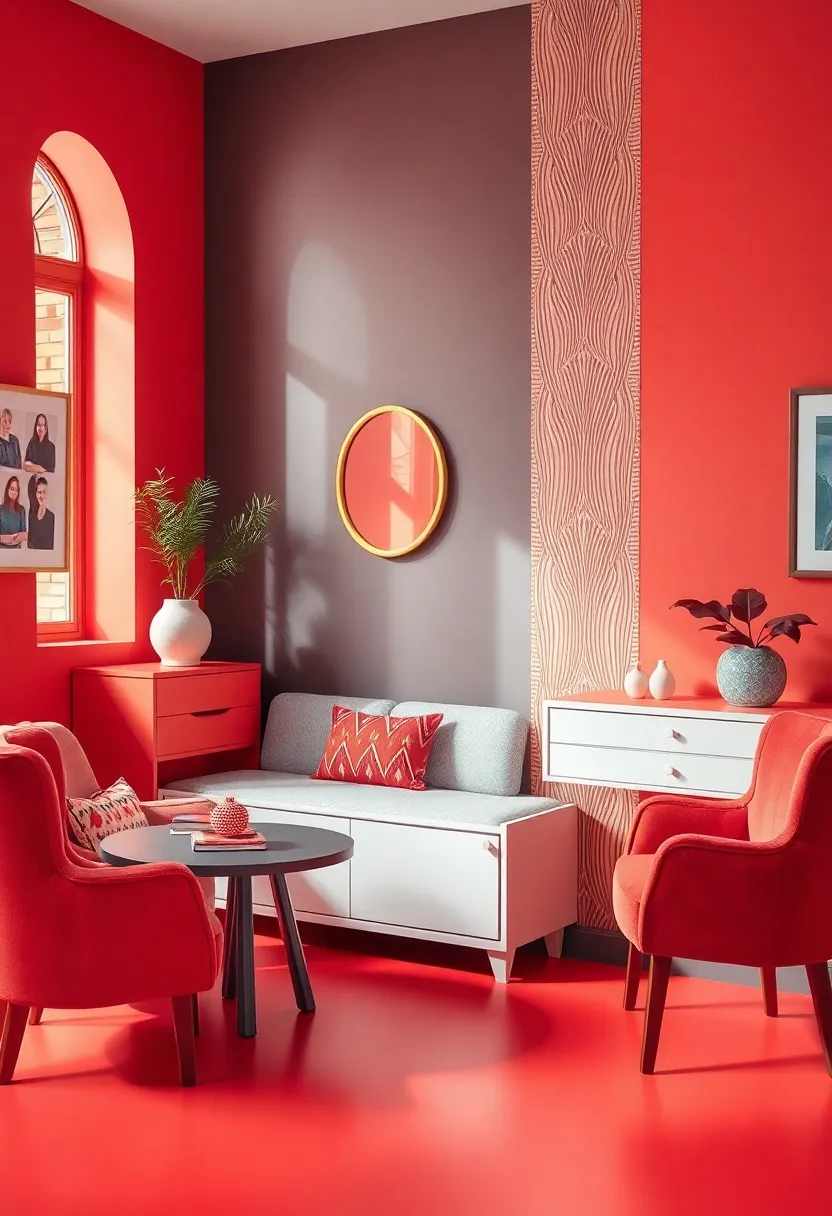 Deco-Inspired Furniture: Select furniture pieces that showcase iconic Art Deco motifs, such as curves and geometric lines, all while maintaining rich, saturated colors