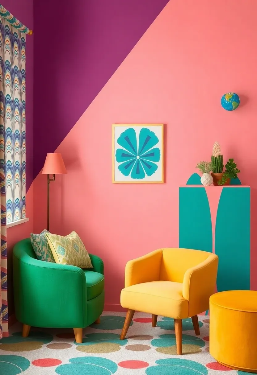 Mix and Match Patterns: playfully combine different Art Deco patterns in upholstery and decor items, balancing colors and shapes to create a fun yet sophisticated environment