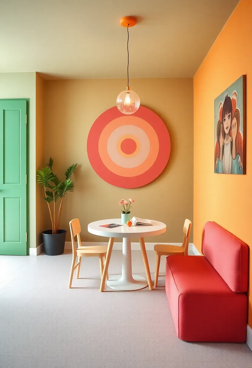 fun Play Stations: Designate a playful area with Art Deco-inspired table and chair sets that serve as creative zones for arts and crafts