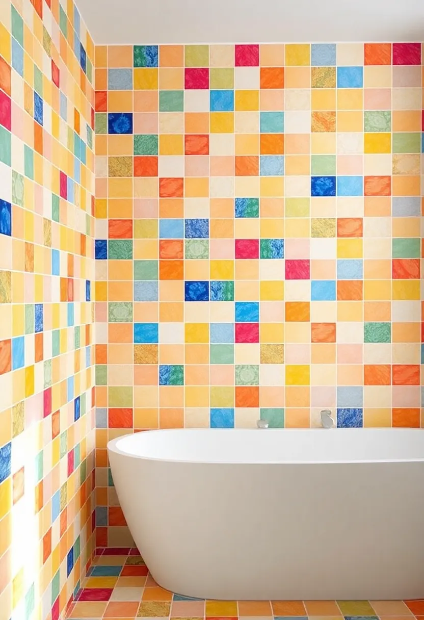 Colorful Mosaic: Add a vibrant touch with mosaic-inspired wallpaper that evokes a sense of creativity and cultural richness