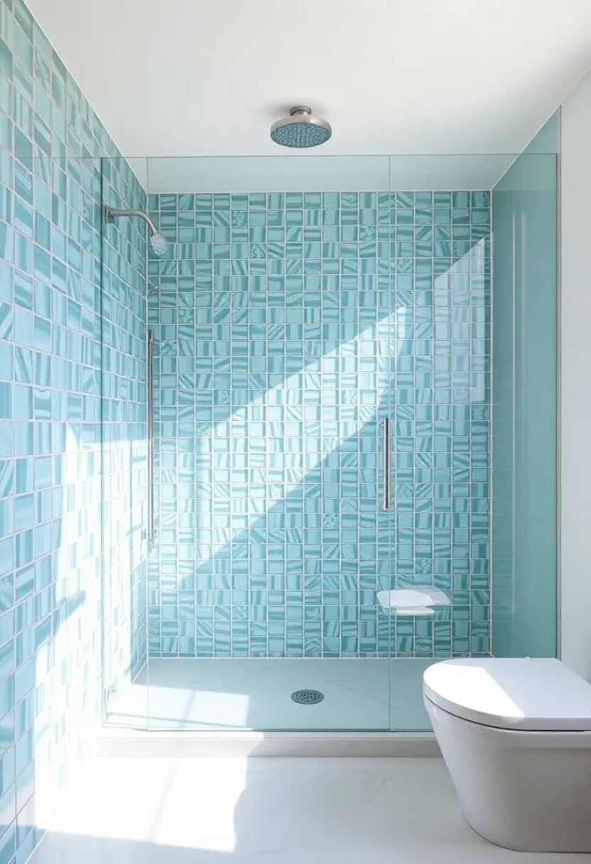 Botanical Murals: A large mural of foliage or tropical plants can turn your bathroom into a serene garden oasis