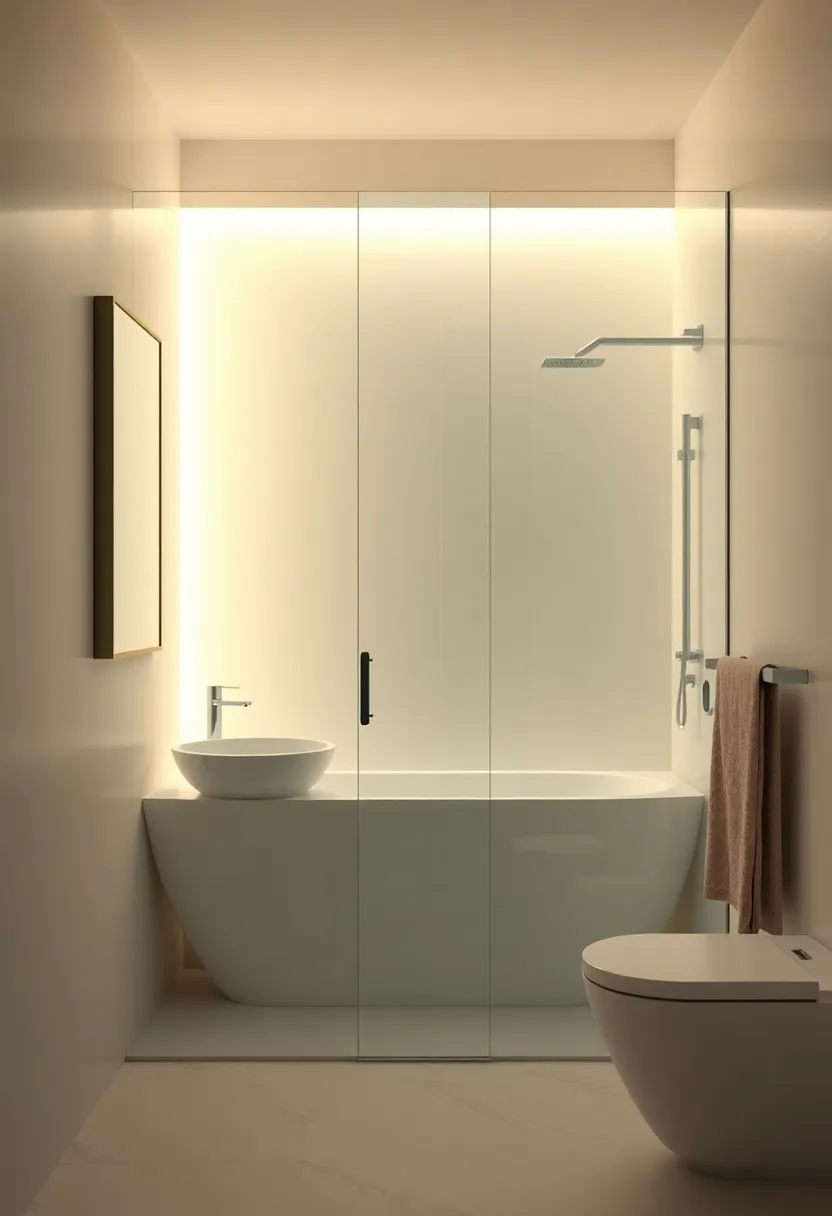 Layered Lighting: Incorporate layered lighting in your wall designs to create ambiance and highlight unique features around your shower