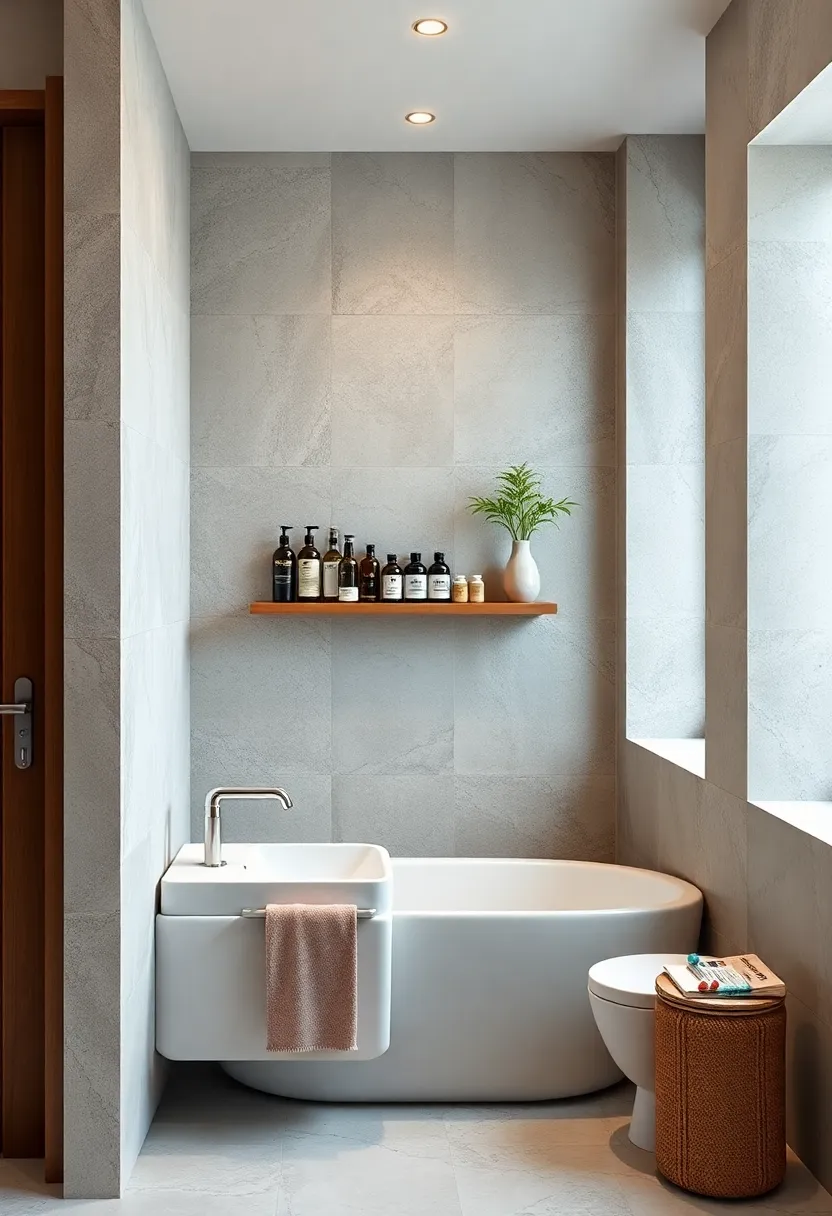 Hang a Small ​Wall Shelf with a Lip to Keep Bottles ⁣and Jars Securely in Place